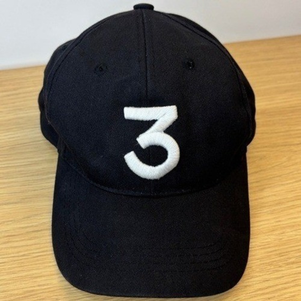 Chance the Rapper 3 Embroidered Black Baseball Dad Hat Adjustable Strapback Cap